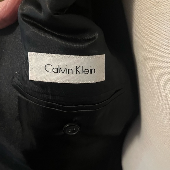 Calvin Klein Gray Flannel Suit 100% Wool 2-Piece 40L - Picture 5 of 10